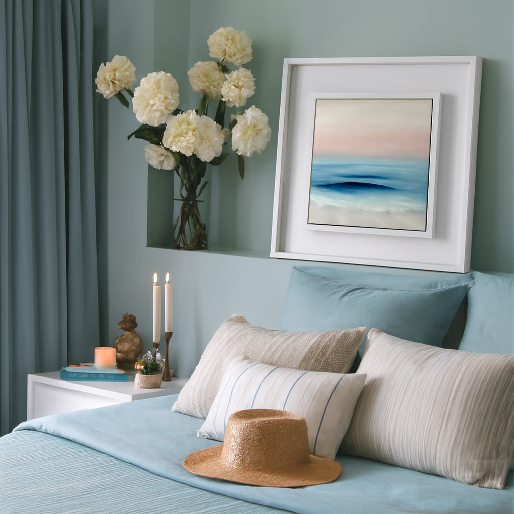 Refuge- Original Abstract Seascape Fine Art by Magda Malak