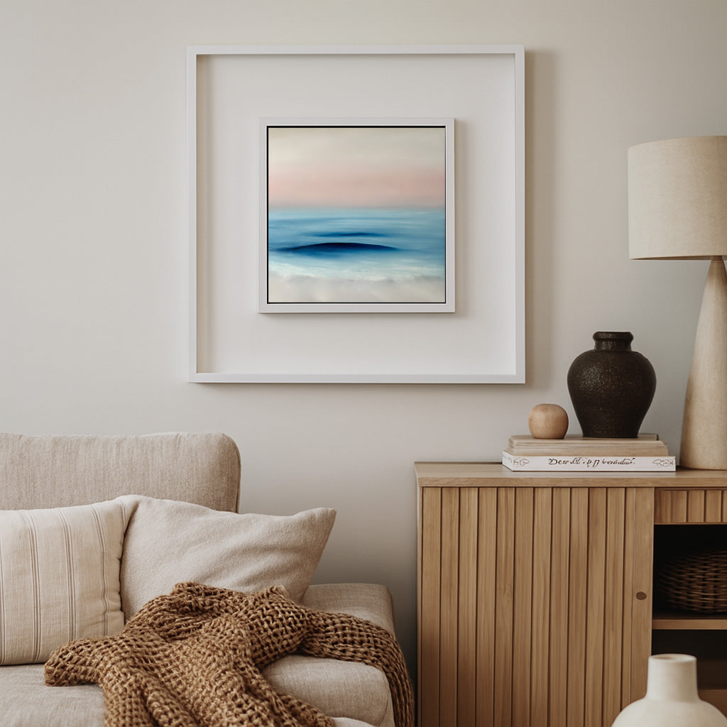 Refuge- Original Abstract Seascape Fine Art by Magda Malak