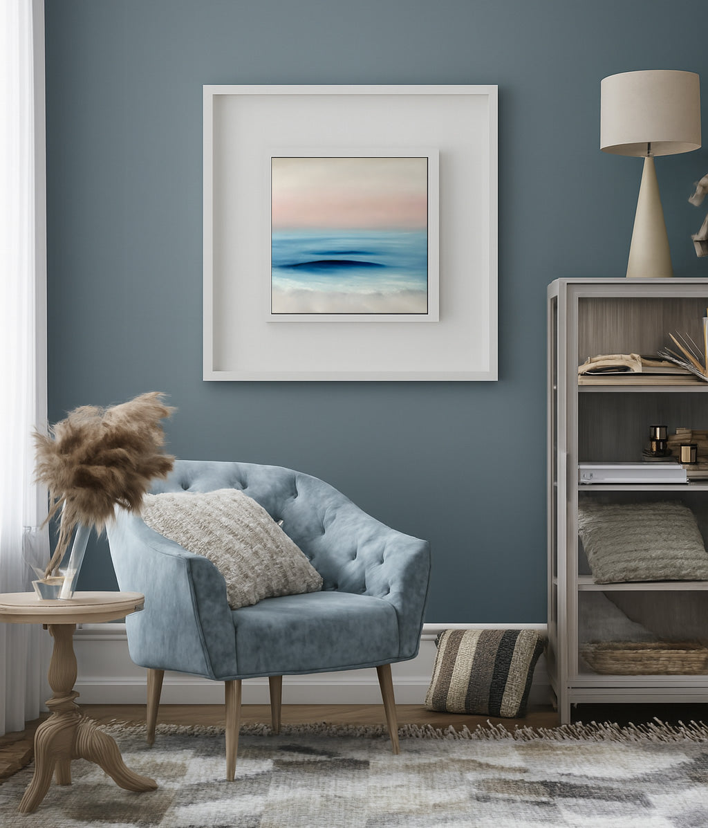 Refuge- Original Abstract Seascape Fine Art by Magda Malak
