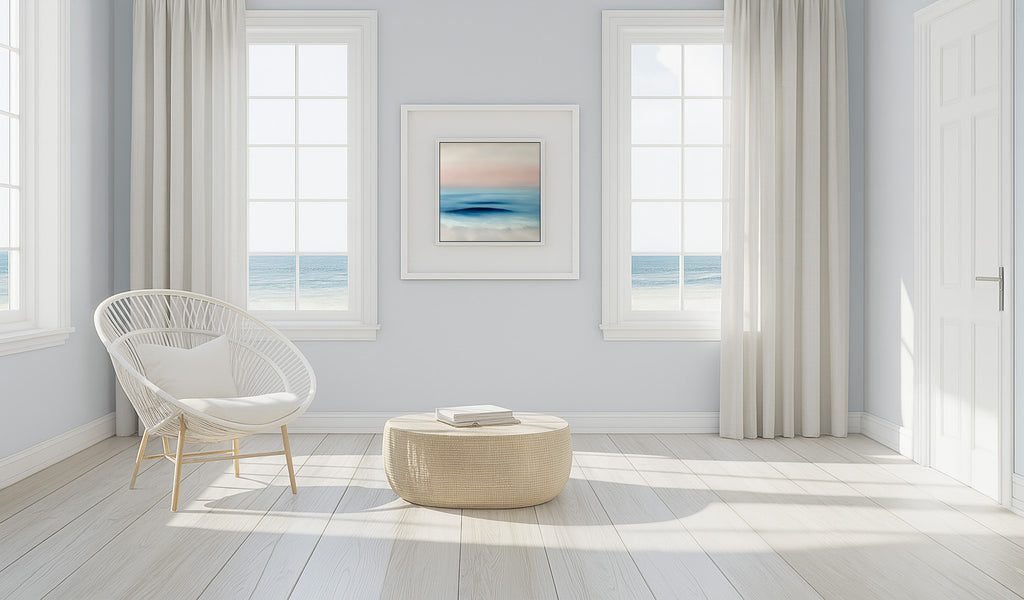 Refuge- Original Abstract Seascape Fine Art by Magda Malak