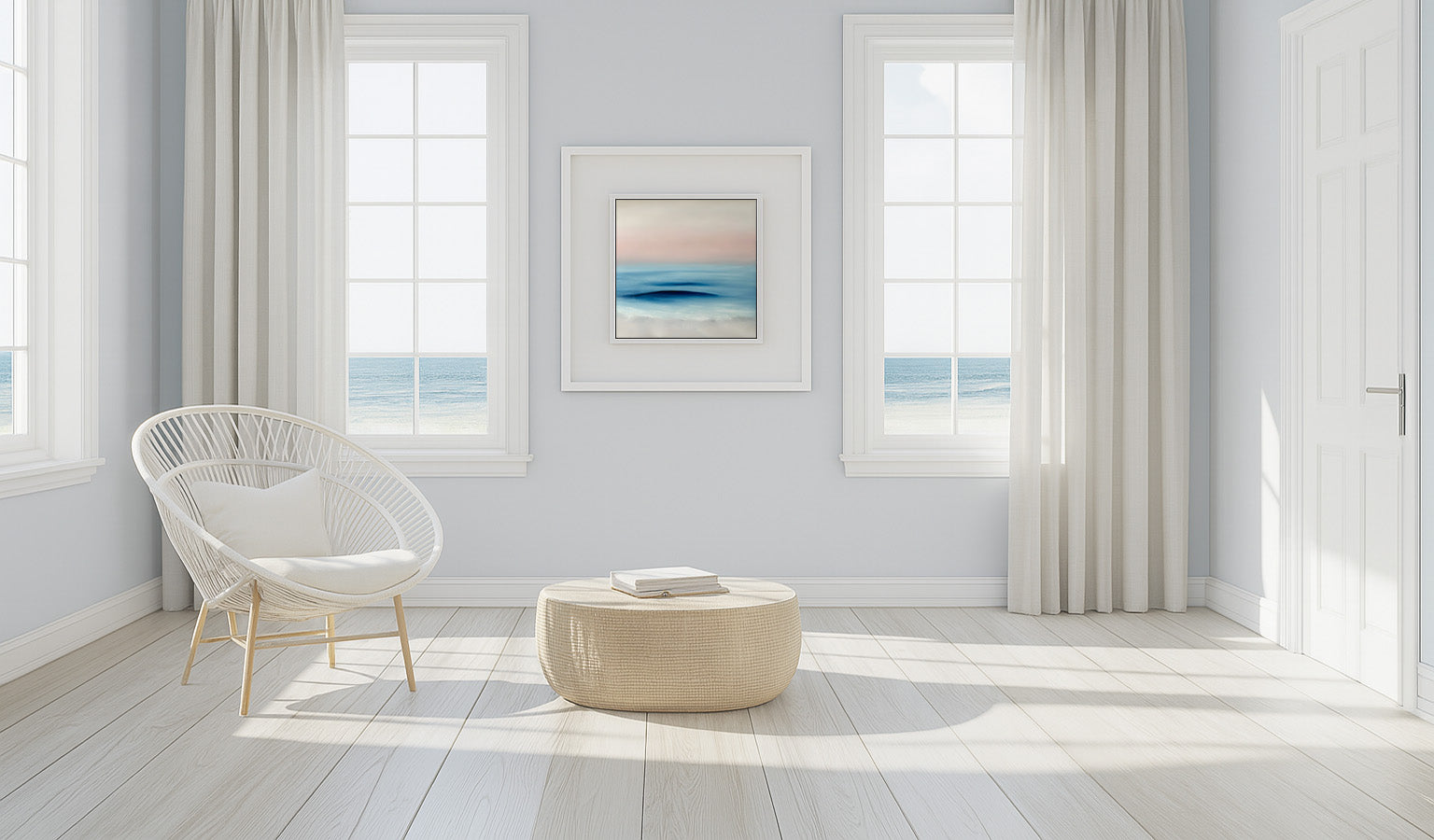 Refuge- Original Abstract Seascape Fine Art by Magda Malak