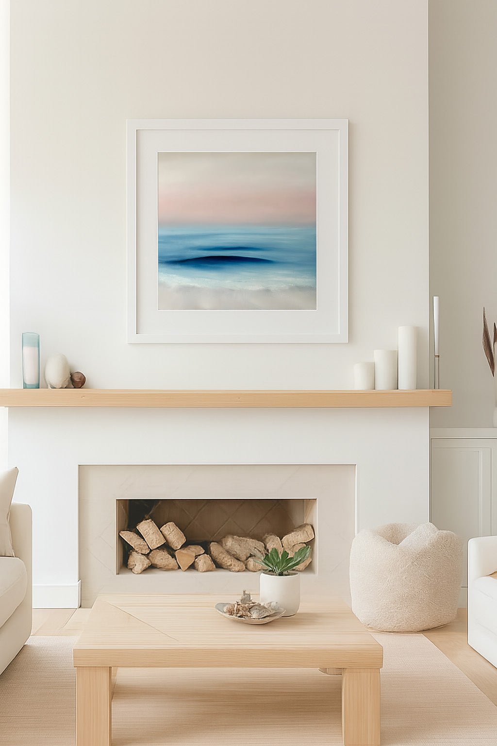 Refuge- Abstract Seascape Fine Art Print on Paper