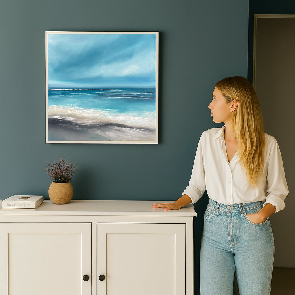 Sirens Call - Original Atmospheric Realism Seascape Fine Art by Magda Malak