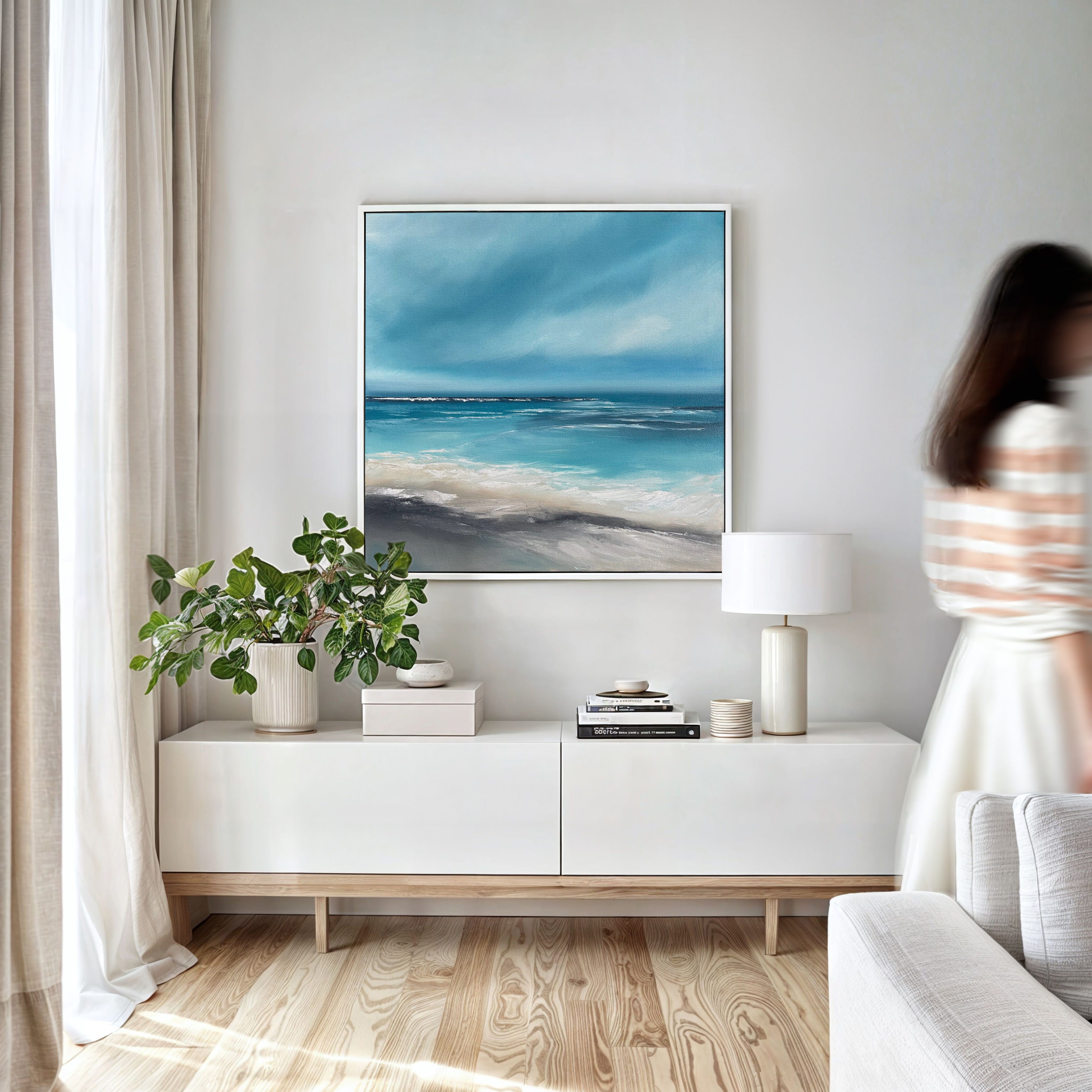 Sirens Call - Original Atmospheric Realism Seascape Fine Art by Magda Malak