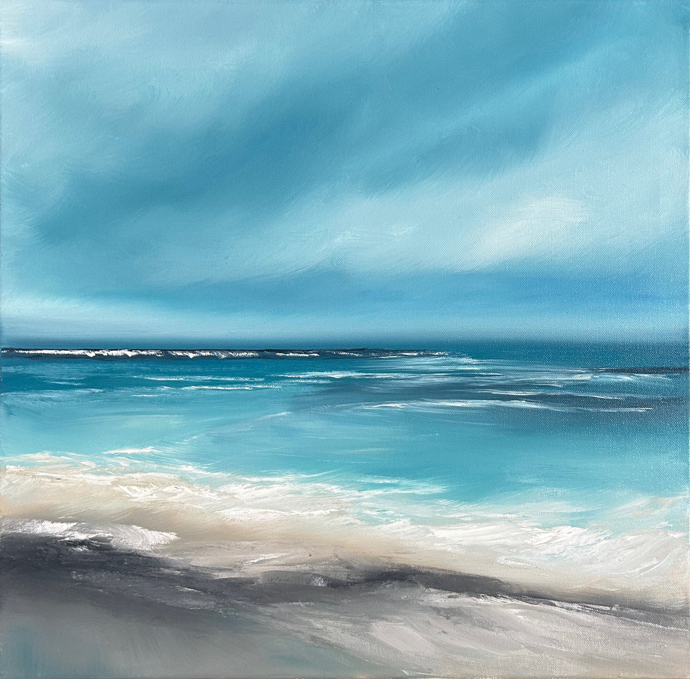 Sirens Call - Original Atmospheric Realism Seascape Fine Art by Magda Malak