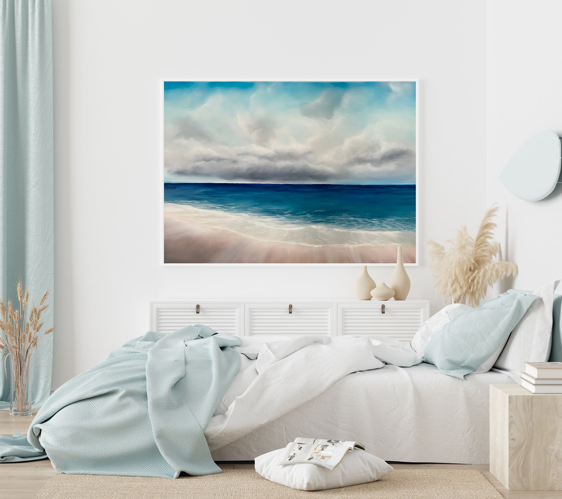 Distance- Original Atmospheric Realism Seascape Fine Art - Magda Malak Art