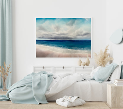 Distance- Original Atmospheric Realism Seascape Fine Art - Magda Malak Art