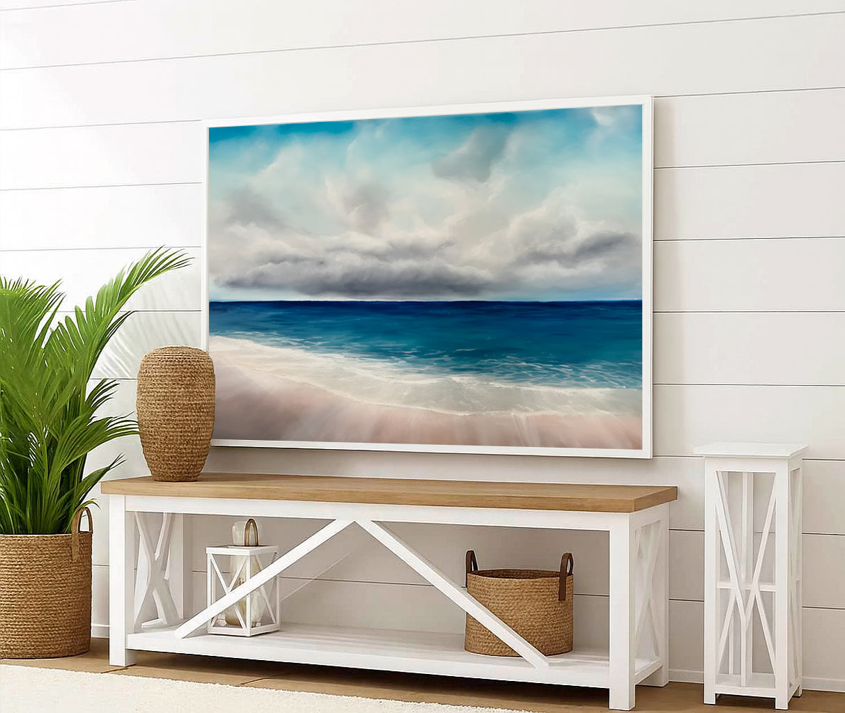 Distance- Original Atmospheric Realism Seascape Fine Art - Magda Malak Art