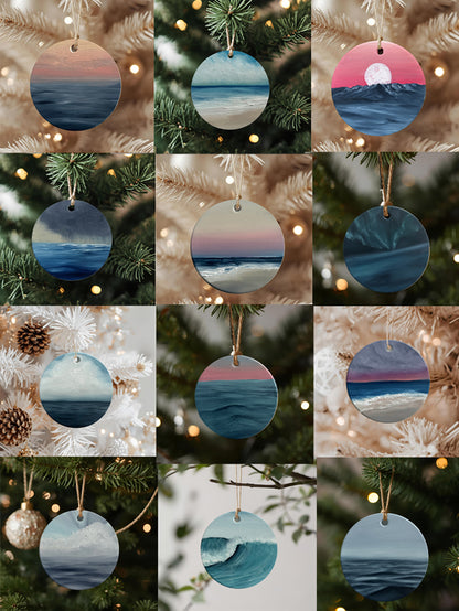 Charity Seascape Christmas Bauble - Magda Malak Art