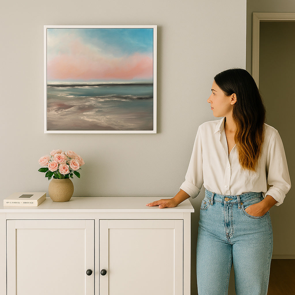 Untold Wonder- Original Abstract Seascape Fine Art by Magda Malak - Magda Malak Art