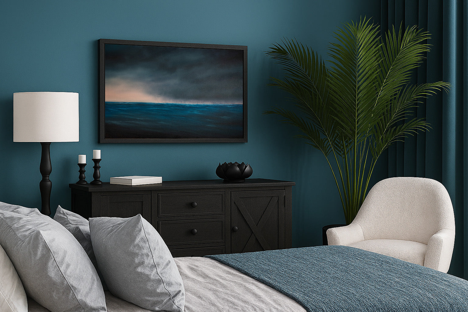 Weather The Storm- Fine Art Abstract Seascape Canvas Print