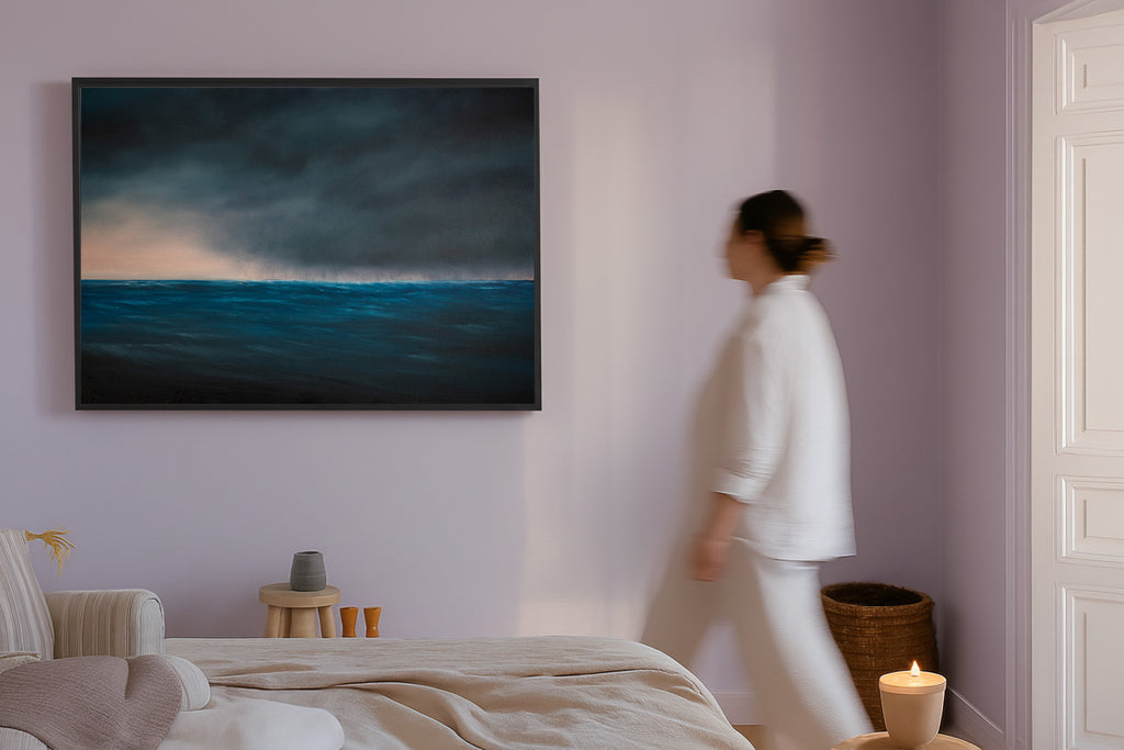 Weather The Storm- Original Abstract Seascape Fine Art by Magda Malak