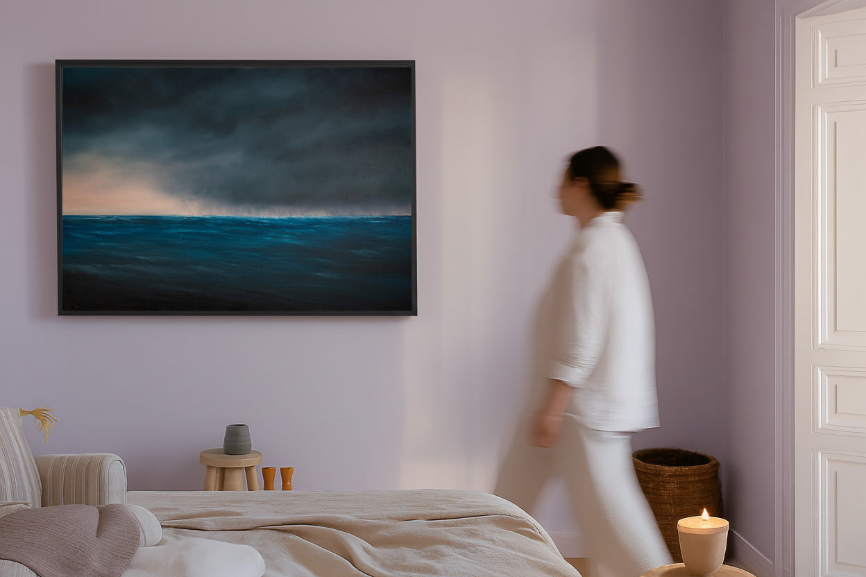 Weather The Storm- Original Abstract Seascape Fine Art by Magda Malak