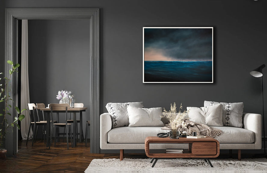 Weather The Storm- Original Abstract Seascape Fine Art by Magda Malak