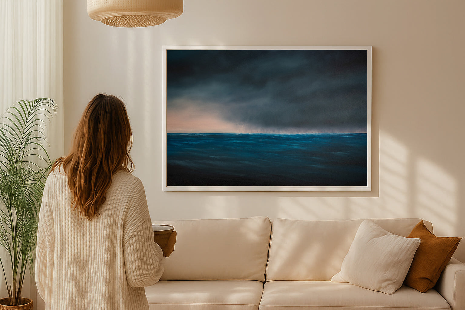 Weather The Storm- Original Abstract Seascape Fine Art by Magda Malak