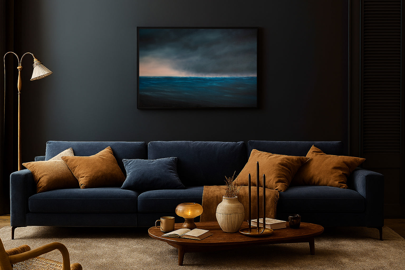 Weather The Storm- Original Abstract Seascape Fine Art by Magda Malak
