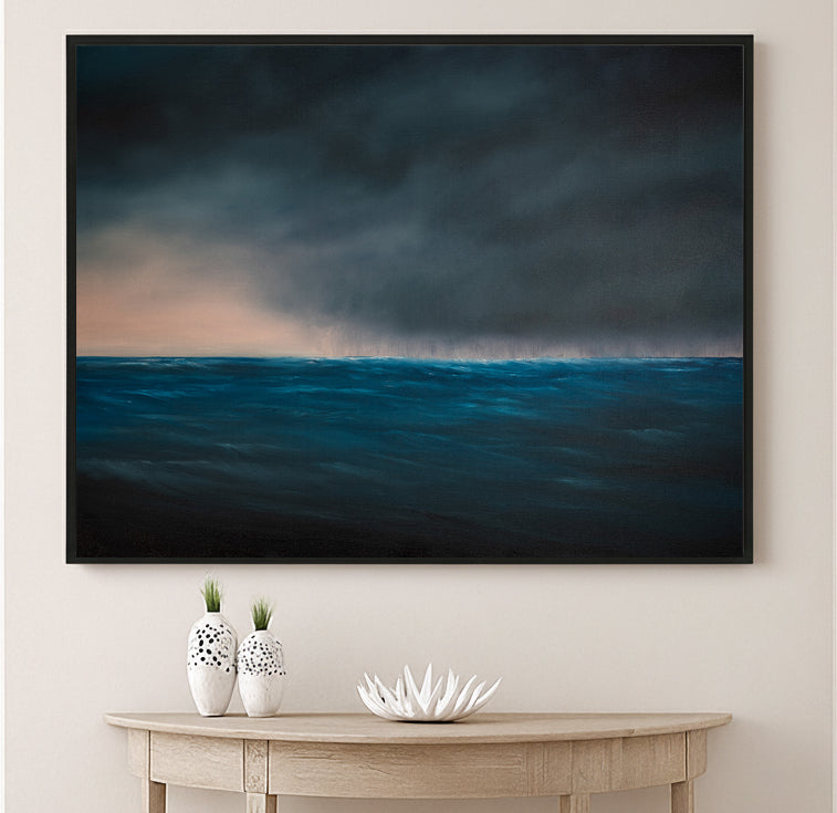 Weather The Storm- Original Abstract Seascape Fine Art by Magda Malak