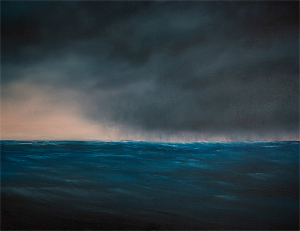 Weather The Storm- Original Abstract Seascape Fine Art by Magda Malak