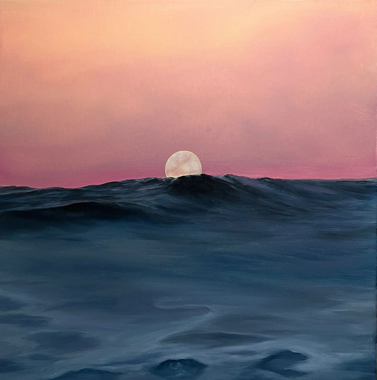 A Sea Full of Love & Emotions- Contemporary Seascape Oil Painting - Magda Malak Art