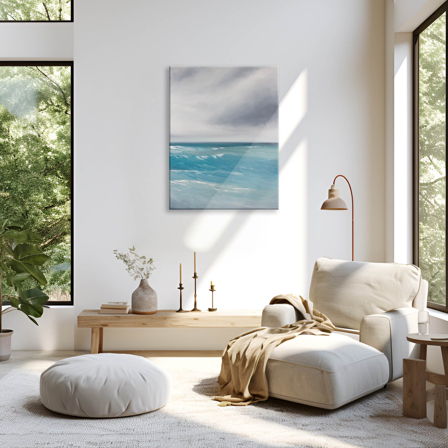 Exhale Seascape Fine Art Canvas Print - Magda Malak Art