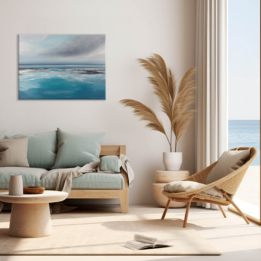 Reflection Seascape Fine Art Canvas Print - Magda Malak Art