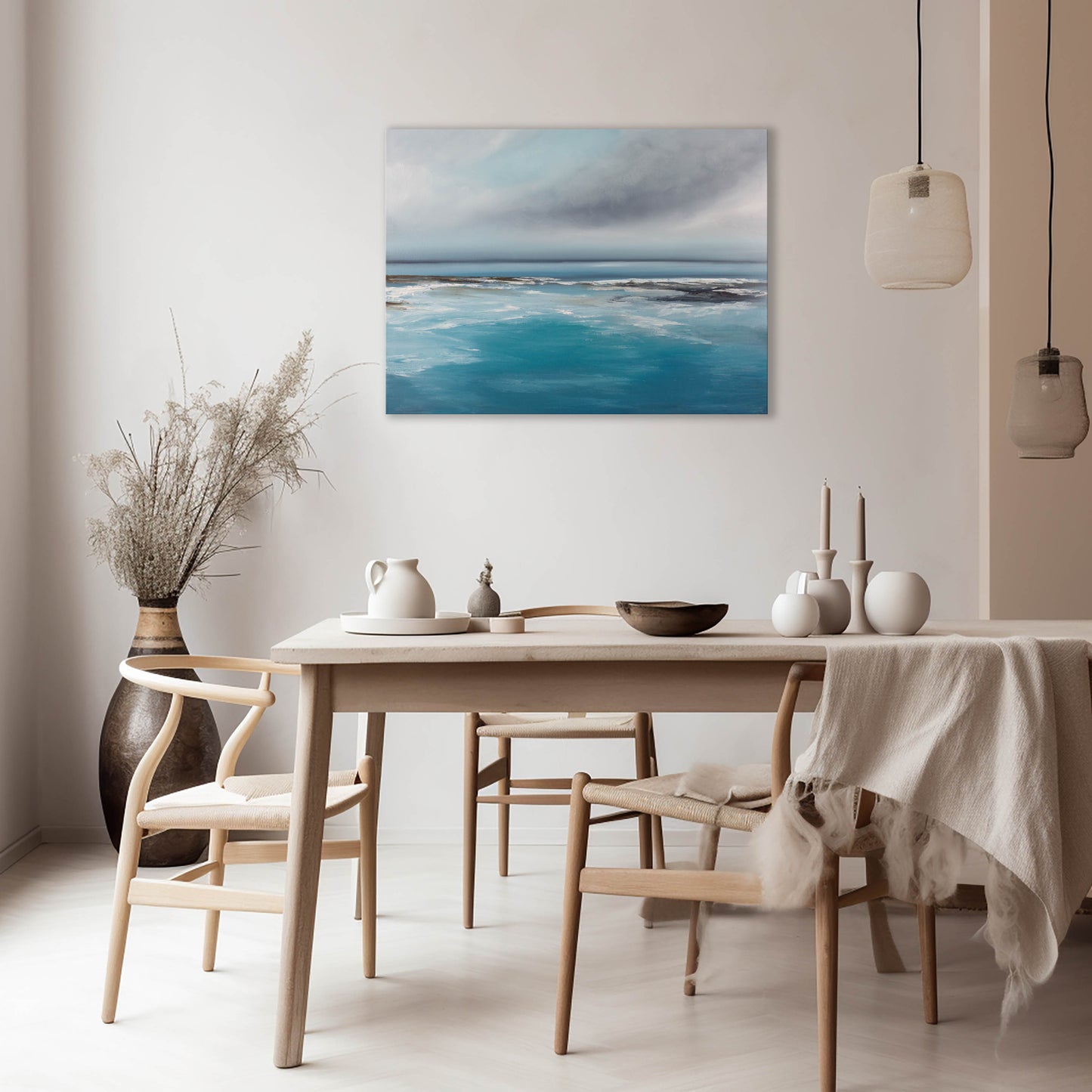 Reflection Seascape Fine Art Canvas Print - Magda Malak Art