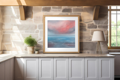 Soft Seas Seascape Print on Fine Art Paper - Magda Malak Art