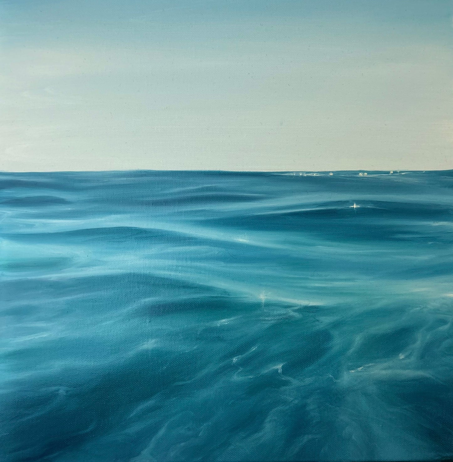 Crystal Waters- Original Contemporary Fine Art Seascape Oil Painting