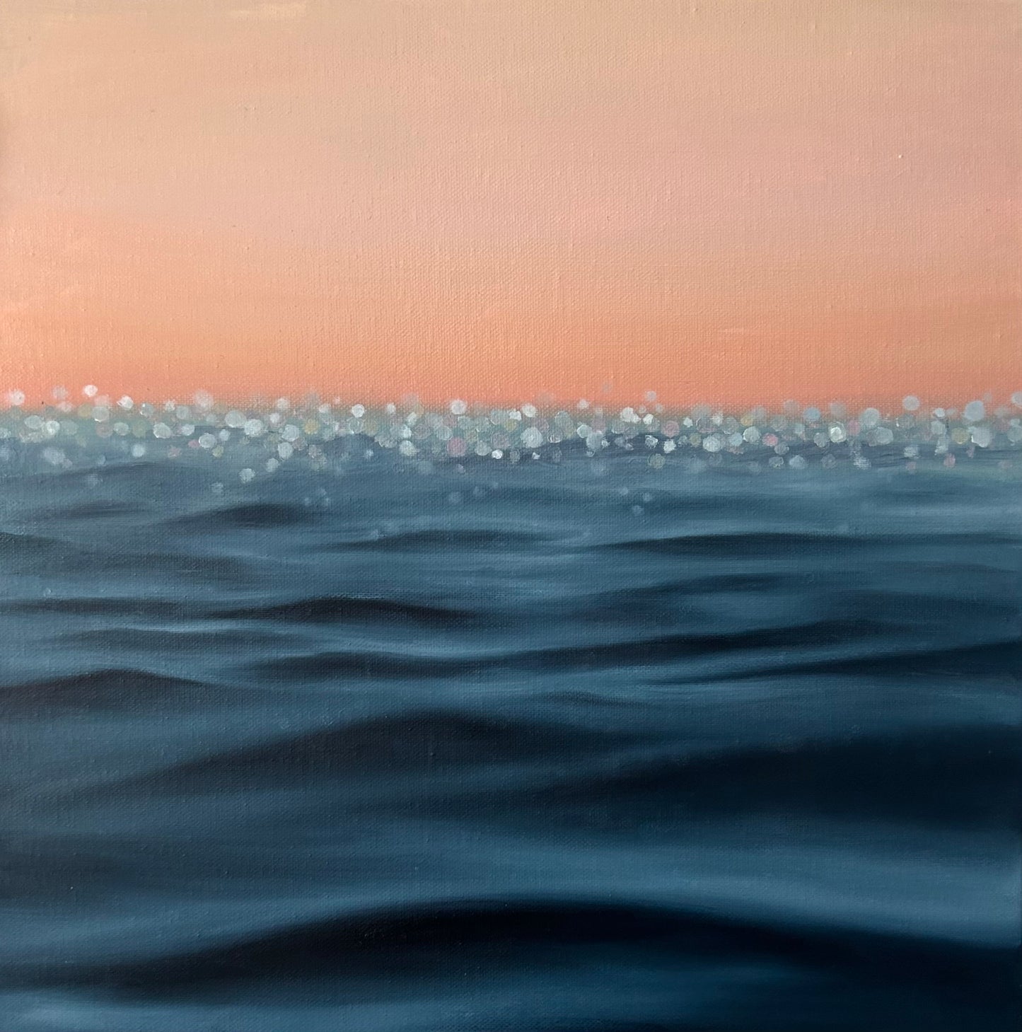 Diamond Seas - Original Contemporary Fine Art Seascape Oil Painting