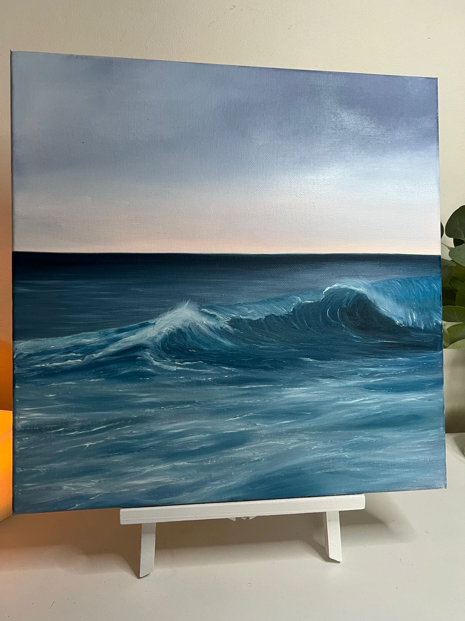 New Dawn- Original Contemporary Seascape Oil Painting - Magda Malak Art