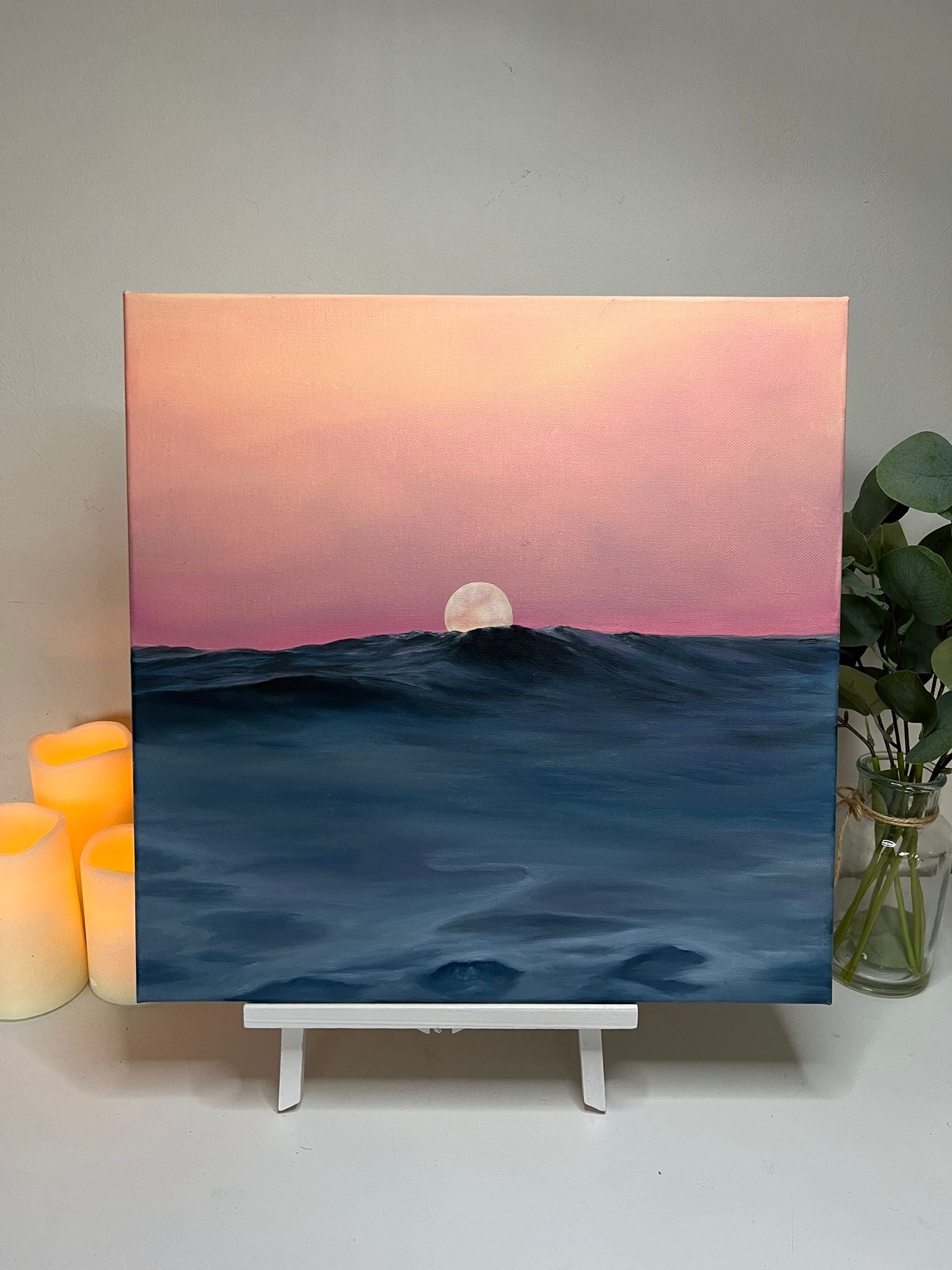 A Sea Full of Love & Emotions- Contemporary Seascape Oil Painting - Magda Malak Art