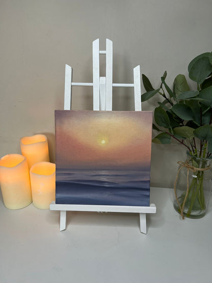 Solstice Glow- Original Contemporary Oil Seascape Painting - Magda Malak Art