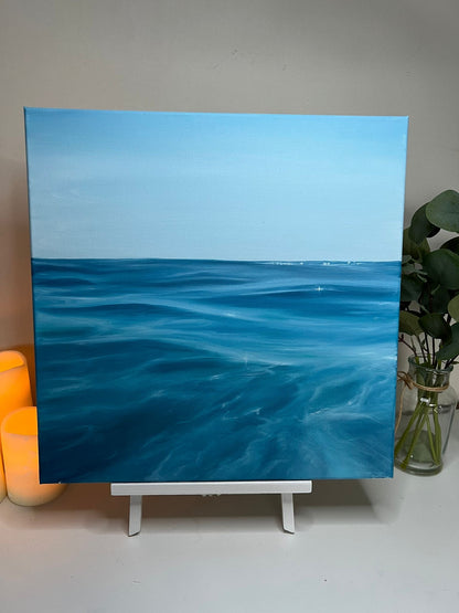 Crystal Clear- Original Contemporary Seascape Oil Painting - Magda Malak Art