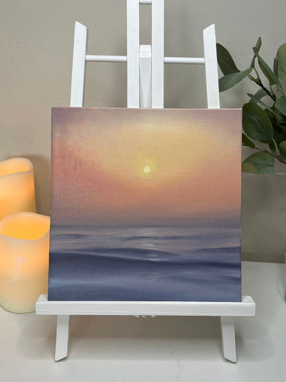 Solstice Glow- Original Contemporary Oil Seascape Painting - Magda Malak Art