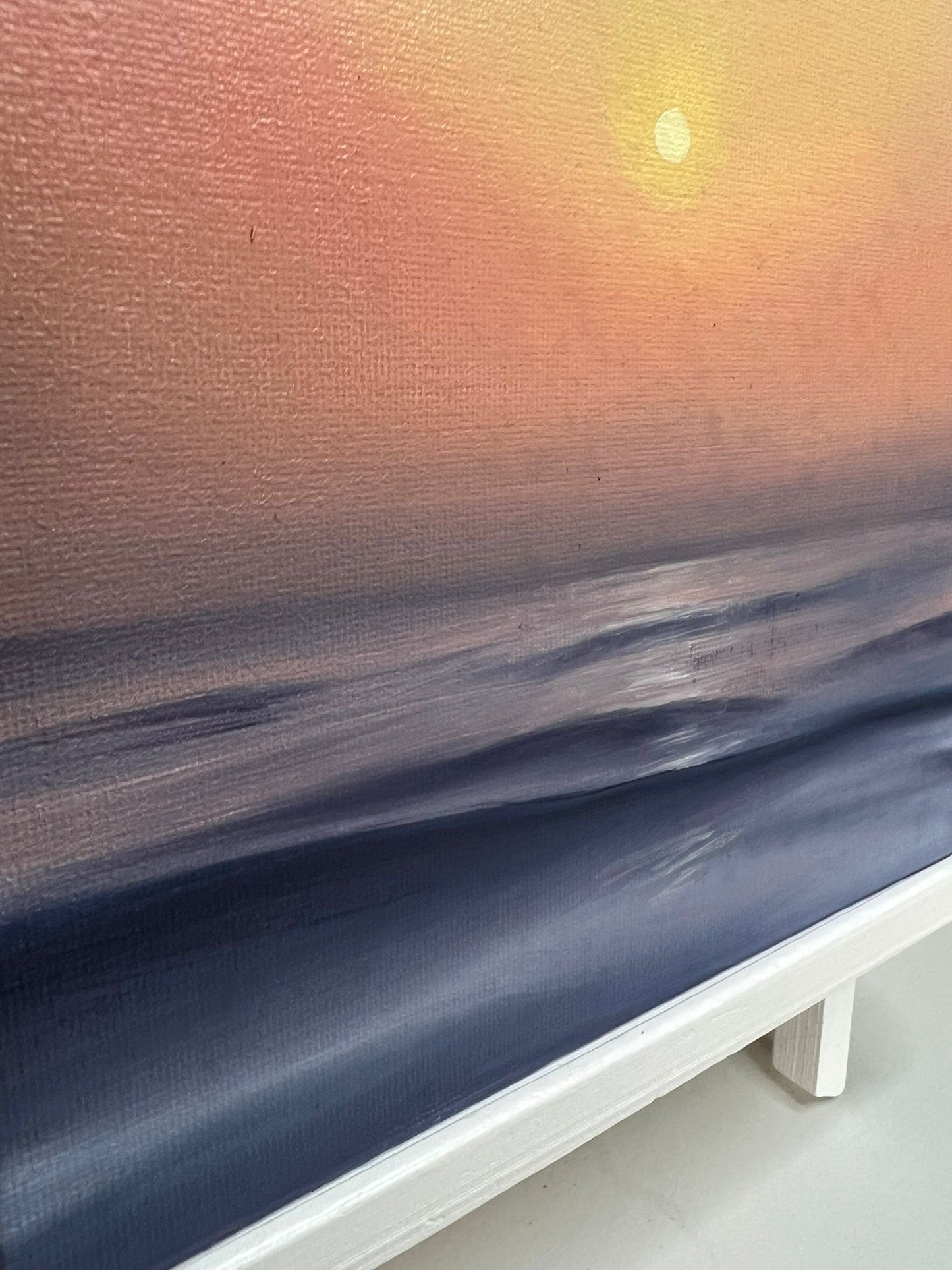 Solstice Glow- Original Contemporary Oil Seascape Painting - Magda Malak Art