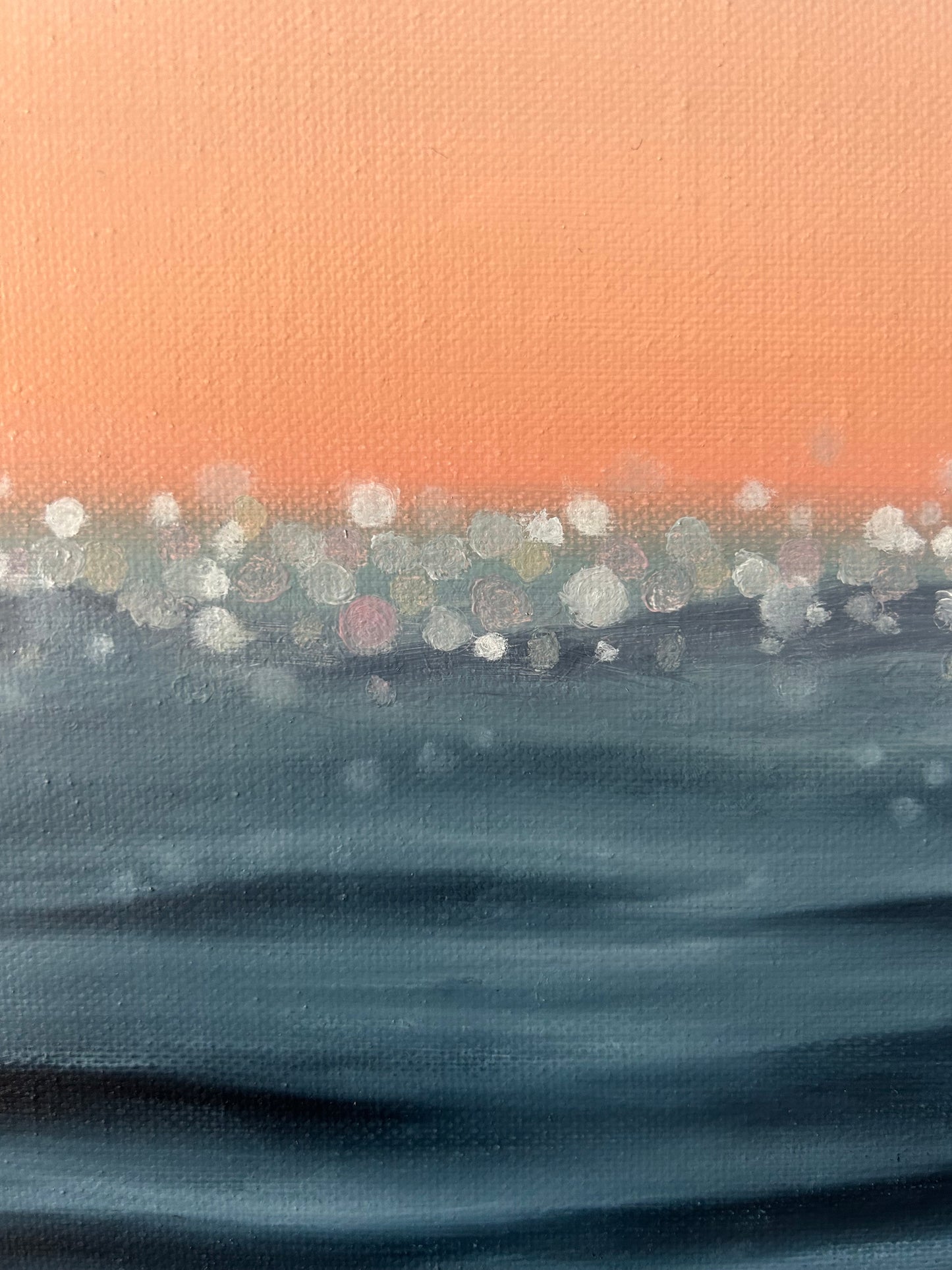 Diamond Seas - Original Contemporary Fine Art Seascape Oil Painting