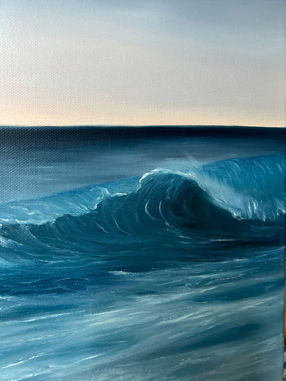 New Dawn- Original Contemporary Seascape Oil Painting - Magda Malak Art