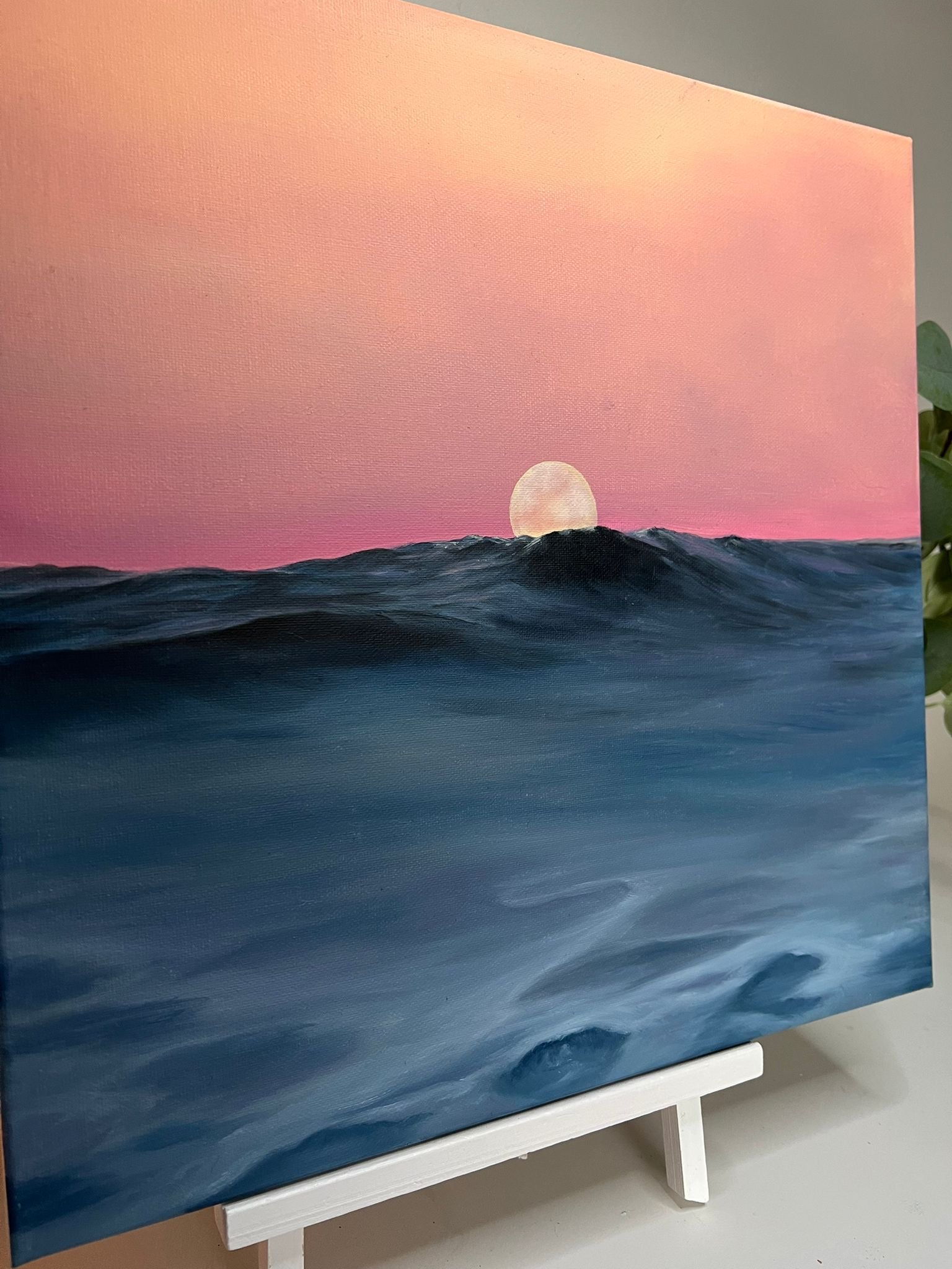 A Sea Full of Love & Emotions- Contemporary Seascape Oil Painting - Magda Malak Art