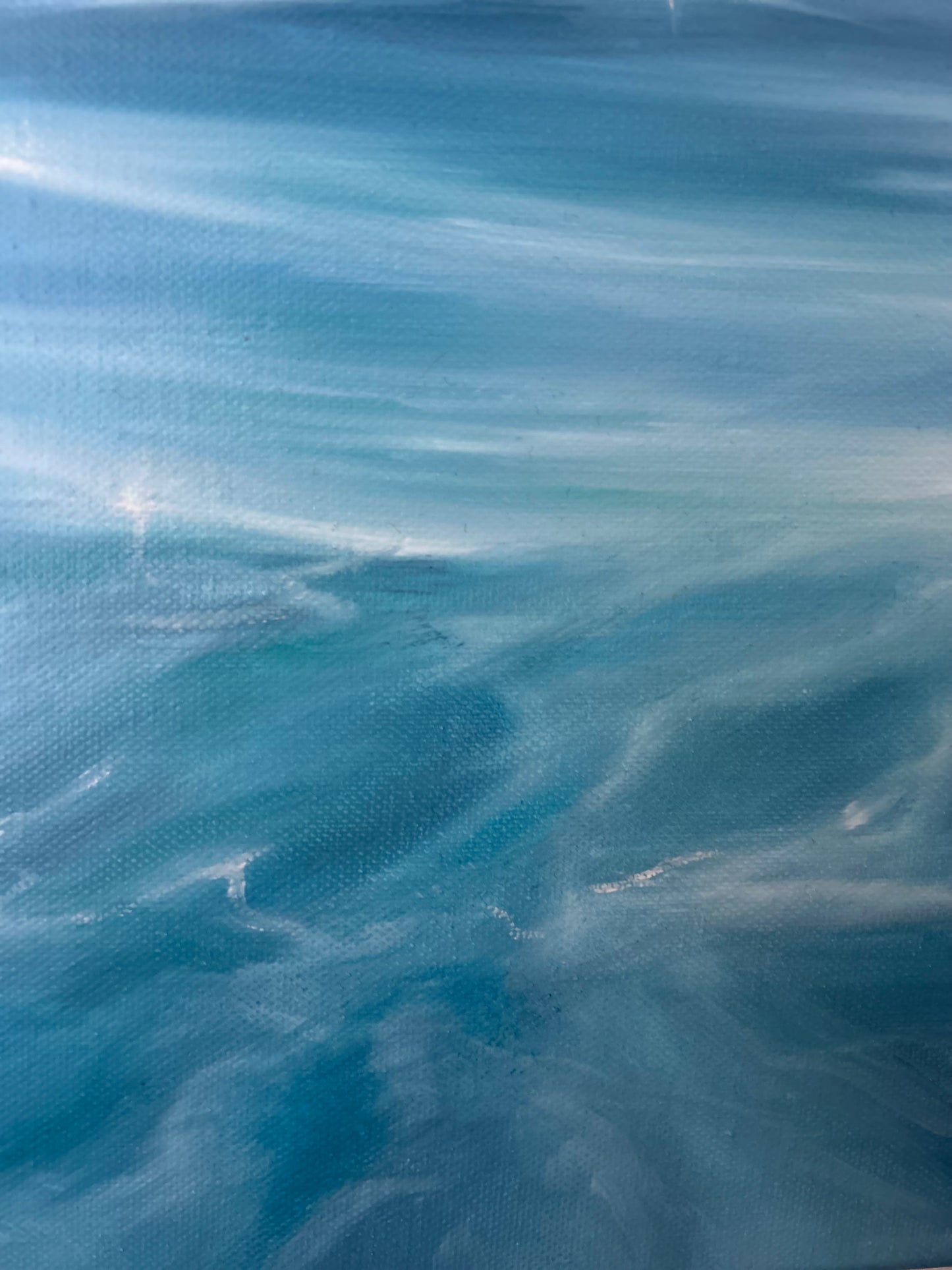 Crystal Waters- Original Contemporary Fine Art Seascape Oil Painting