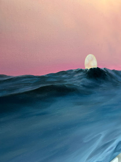 A Sea Full of Love & Emotions- Contemporary Seascape Oil Painting - Magda Malak Art