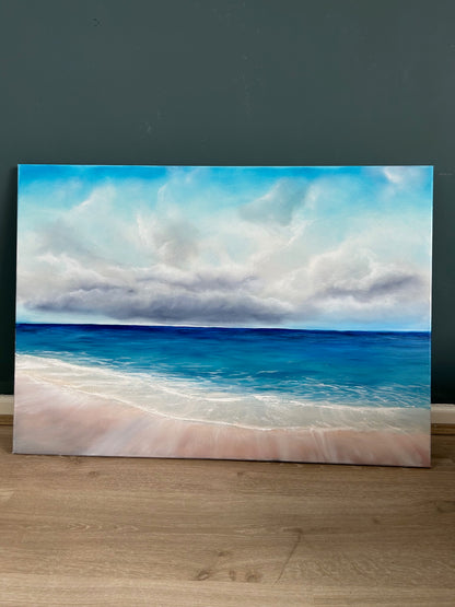 Distance- Original Atmospheric Realism Seascape Fine Art - Magda Malak Art