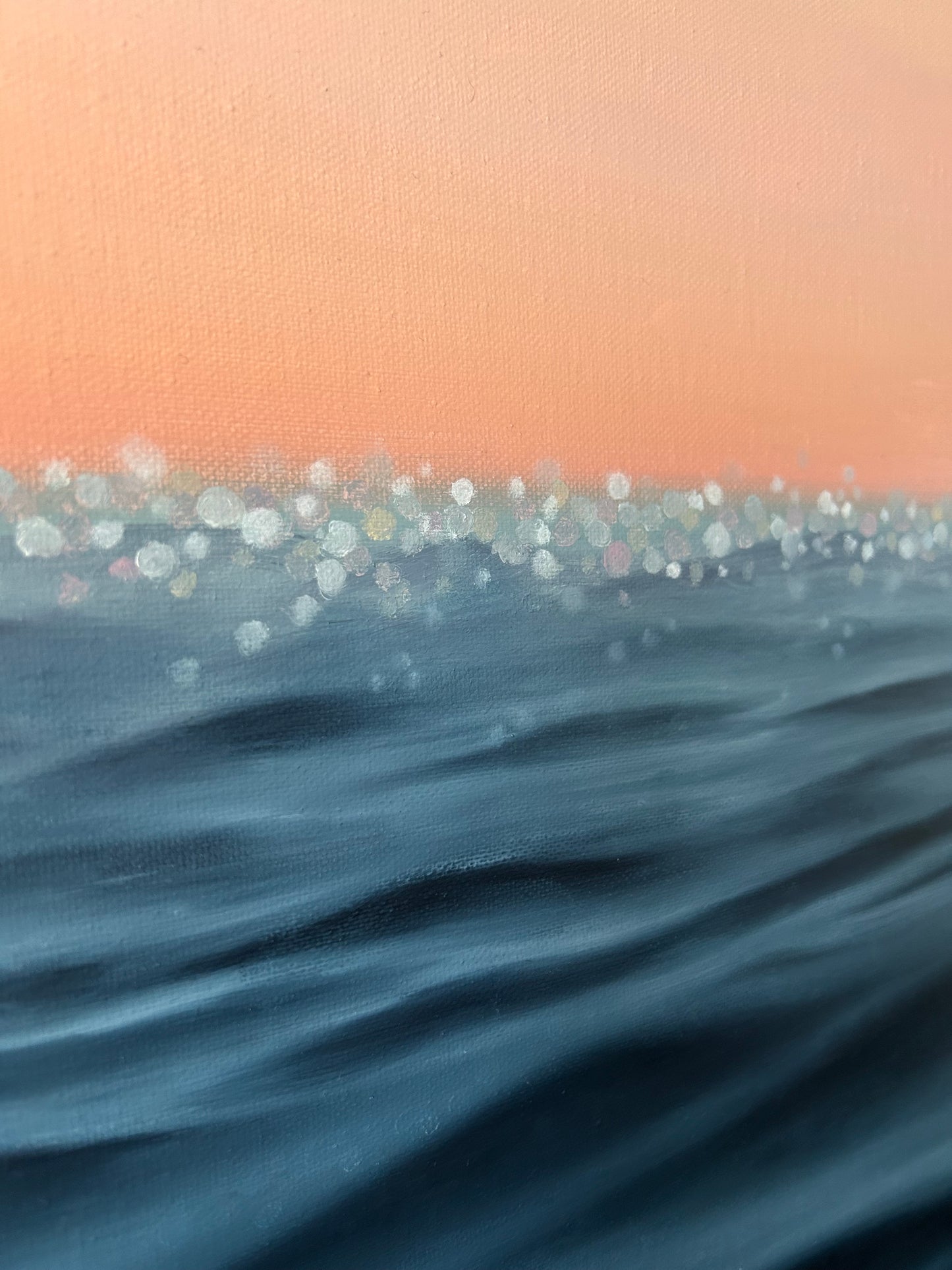 Diamond Seas - Original Contemporary Fine Art Seascape Oil Painting