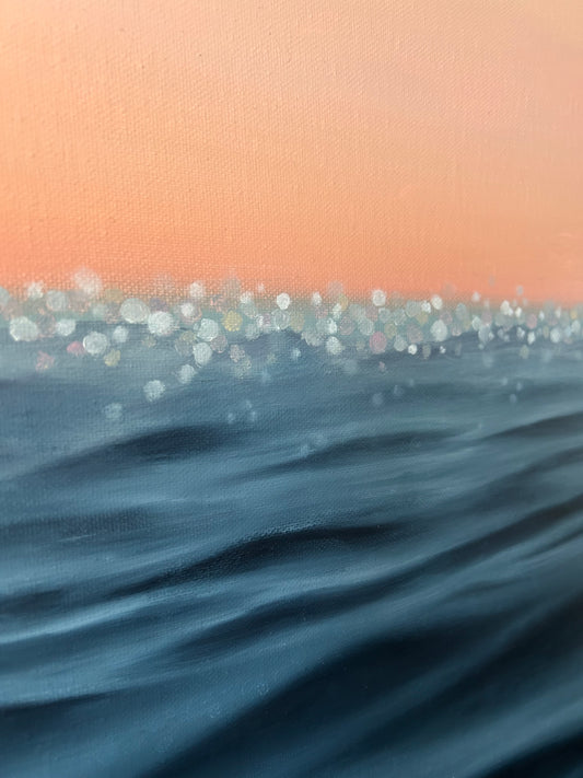 Diamond Seas - Original Contemporary Fine Art Seascape Oil Painting