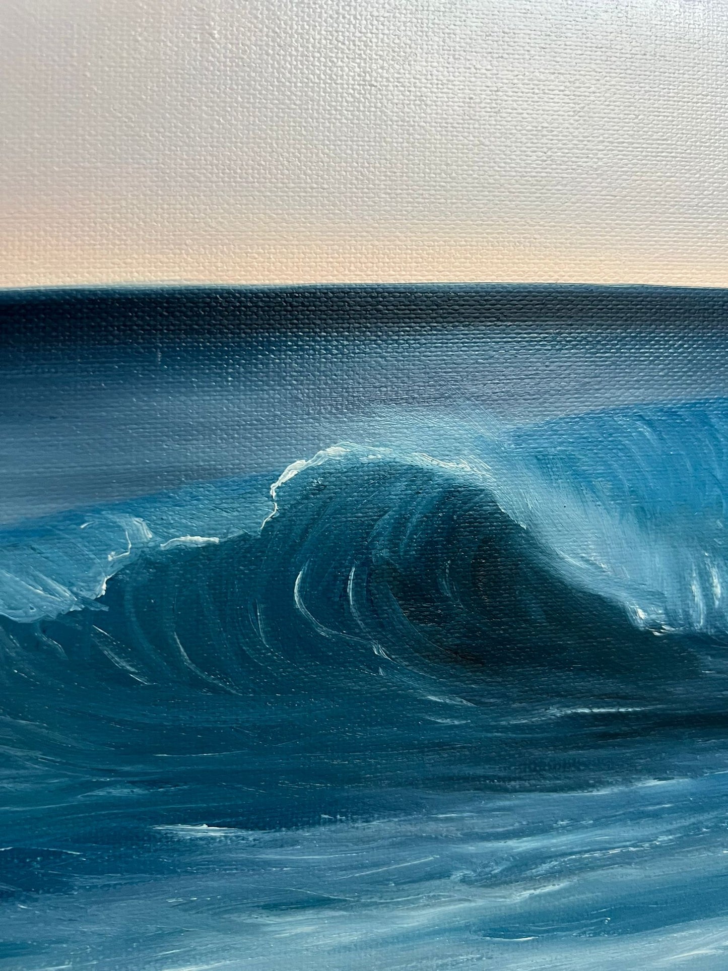 New Dawn- Original Contemporary Seascape Oil Painting - Magda Malak Art