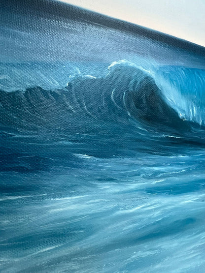 New Dawn- Original Contemporary Seascape Oil Painting - Magda Malak Art