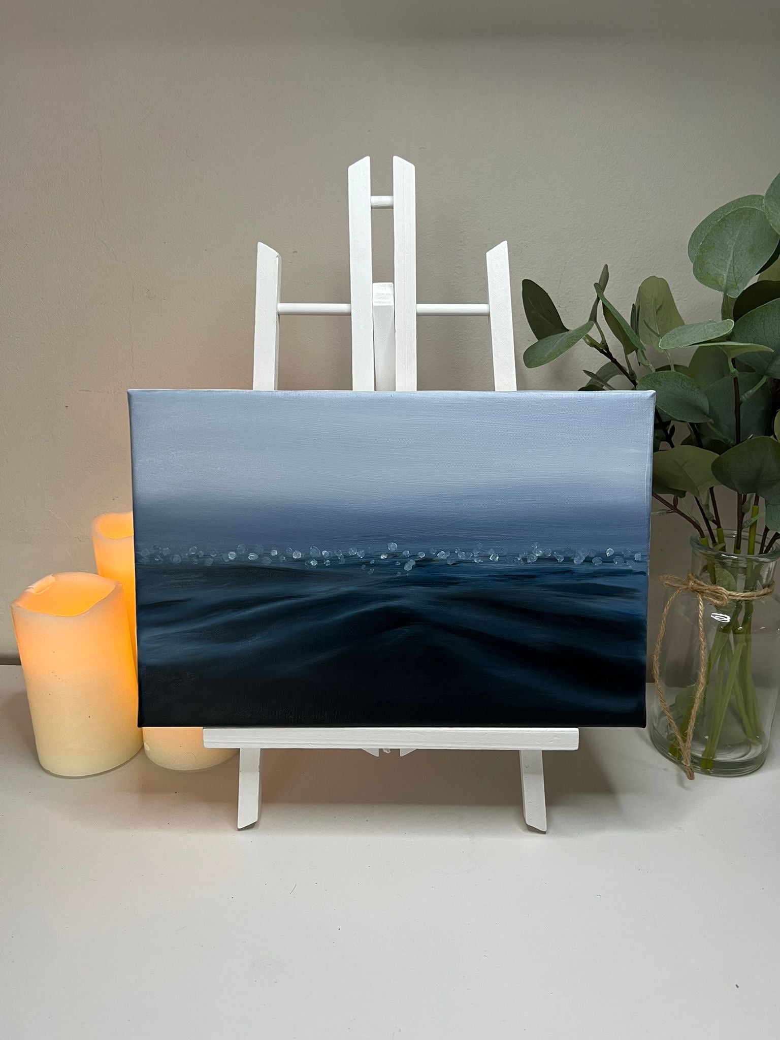 Vigil - Original Contemporary Seascape Oil Painting - Magda Malak Art