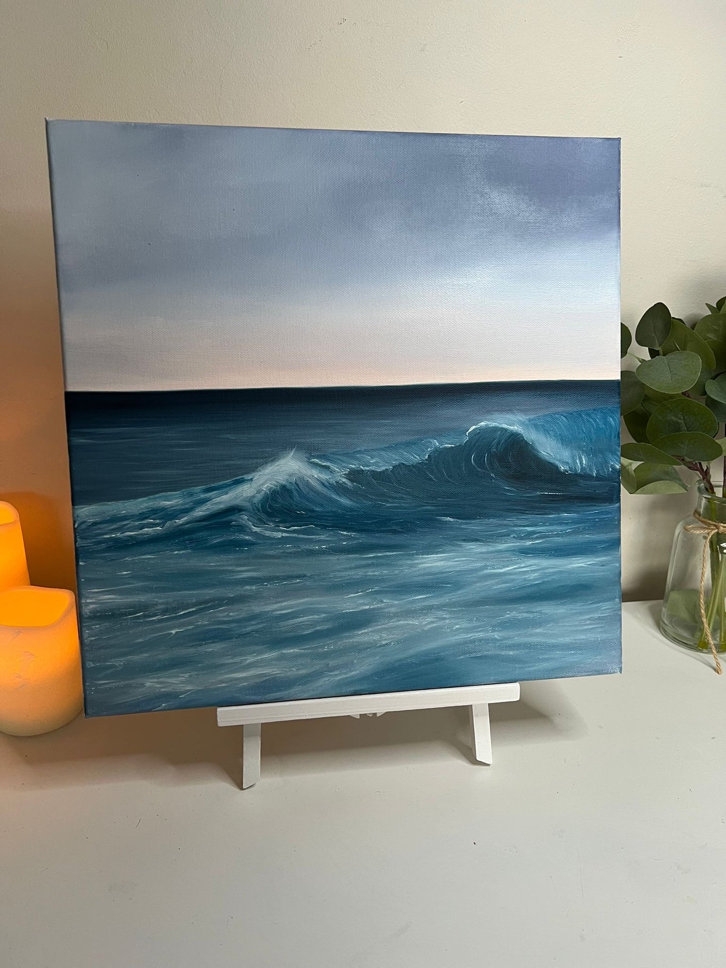 New Dawn- Original Contemporary Seascape Oil Painting - Magda Malak Art