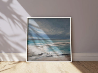 The Cove Original Oil Seascape Framed Canvas Wall Art