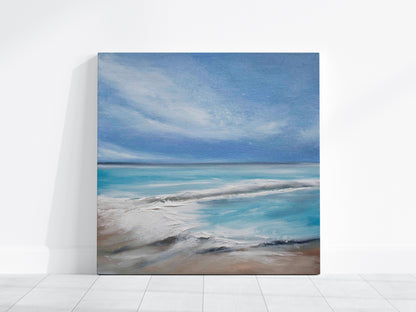 The Cove Original Oil Seascape Framed Canvas Wall Art