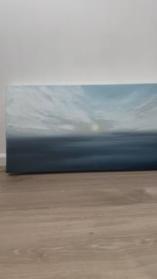 Natural Light Original Oil Seascape Framed Canvas Wall Art